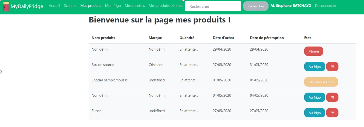 Projet_MyDailyFridge